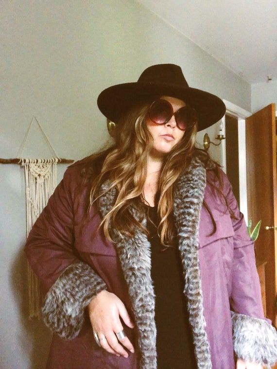 Vintage 70s/80s plus size faux fur snow coat
