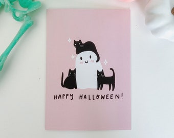Happy Halloween Greeting Card | Halloween Greeting Card | Spooky Season Cards | Pastel Halloween