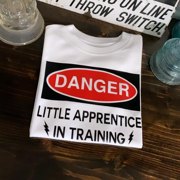 Little Apprentice Tee, Little Lineman, Line Family, Lineman Gift, Union Lineman, Line Wife, Line Kid, High Voltage, Danger