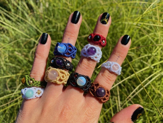 Crystal on sale rings aesthetic