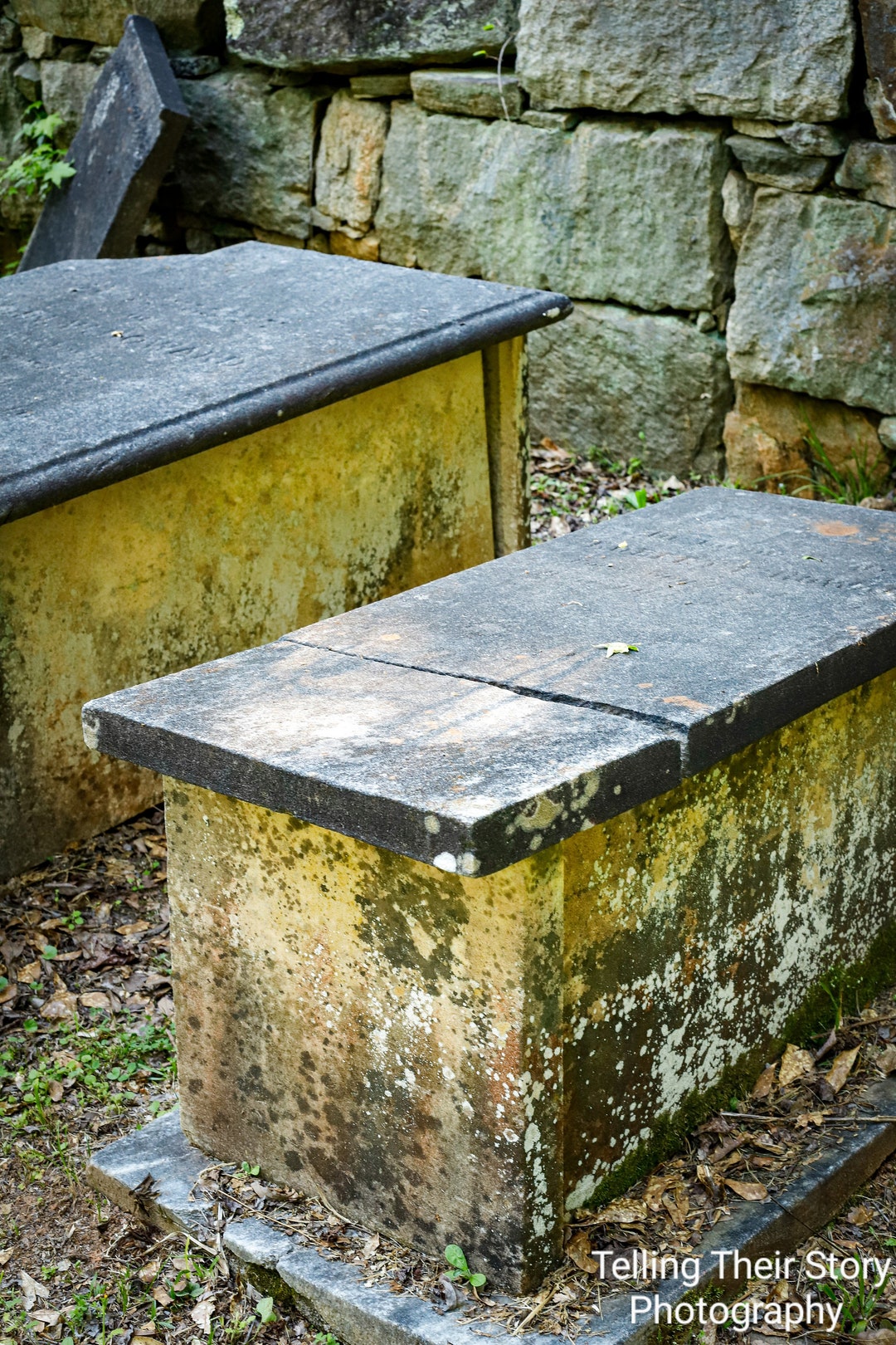 Crypts and Stone Wall Cemetery Graveyard Photographic Print Historic ...