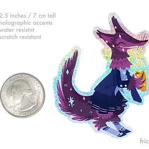 Trendy Coyote Holographic Sticker