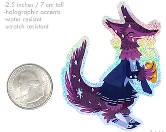 Trendy Coyote Holographic Sticker
