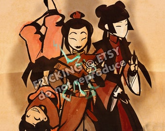 Ozai's Angels Poster Print