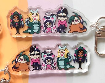 Scarlet Violet Elite Four Cosplay Keychain