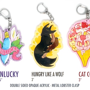Opaque Animal Keychains