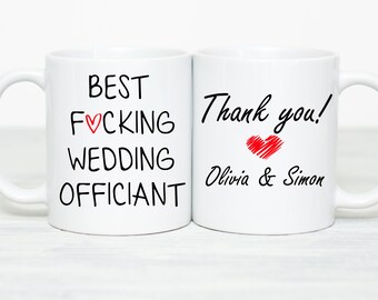Funny Wedding Officiant Gift Beer Mug //// Personalized