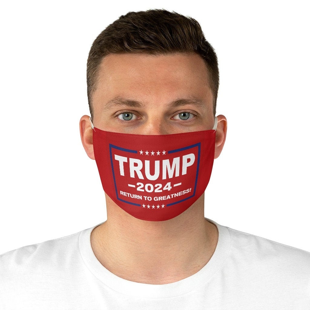 Trump 2024 Face Mask Made in USA with Adjustable Ear Loops Etsy