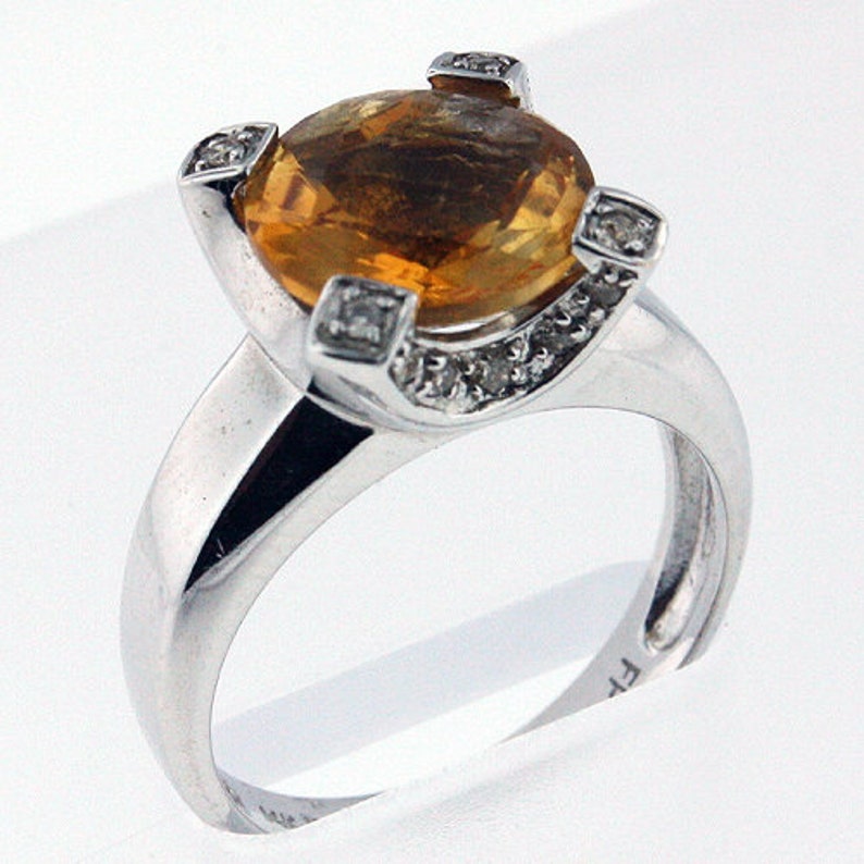 14kt Citrine and Diamond Ring 51FAI-1 image 1