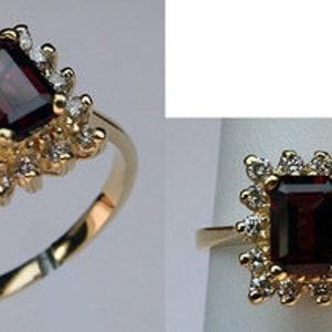 Garnet and Diamond Ring