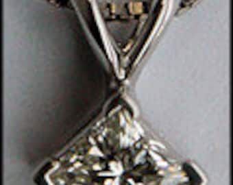 Princess Cut .40ct  Solitaire Pendant