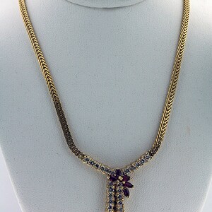 1.10ct  Diamond Necklace 14k Yellow Gold