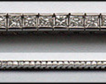Princess Cut Diamond Tennis, 3.05ct Diamond Bracelet