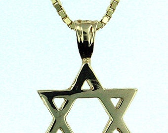 14kt Yellow Gold Jewish Star