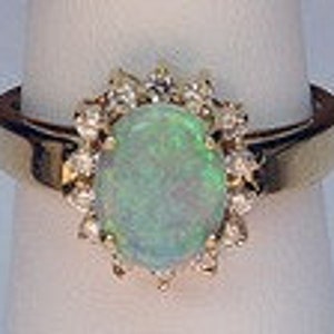 Opal Ring with Diamonds 057OP