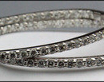 Diamond Hoops - 18kt White Gold Earrings for women