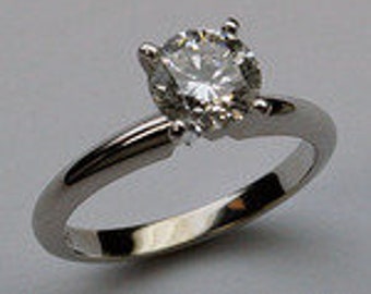 GIA Certified  .81ct H VS2 Solitaire Engagement Ring