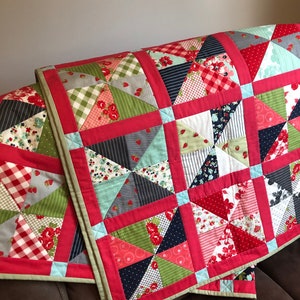 Multi-purpose quilt* Primary Colours* Lap Quilt* Patchwork Quilt*  Blanket * Custom Orders Available* Canadian Made