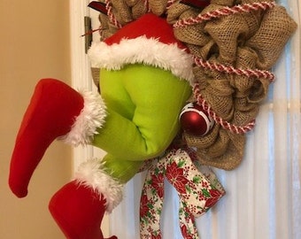 Grinch Wreath 70 Handmade Options And Ideas Etsy