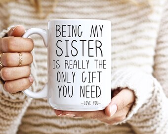 Schwester Geschenk, Schwester Geschenk, beste Schwester, Schwester Becher, Schwester Kaffeebecher, Schwester Geschenkidee, Schwester Geburtstagsgeschenk, beste Schwester Becher, Weihnachtsgeschenk Idee