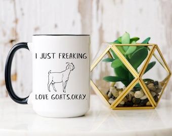 ¡Me encantan las cabras! Taza de cabra, Taza de cabra, Amo las cabras, Regalos de cabra