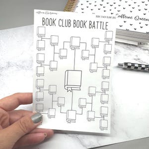 Book Battle Bracket Tracker | Notes Page Sticker