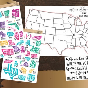 Carte des États-Unis | Stickers agenda