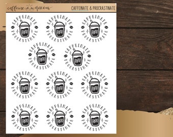 Caffeinate & Procrastinate | Planning Stickers