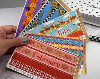 Year of Monthlies Bundle | Vertical Planning Monthly Kit