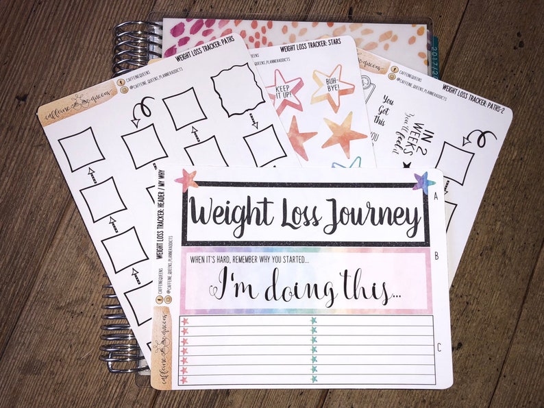 Weight Loss Journey Tracker Planner Notes Page Etsy