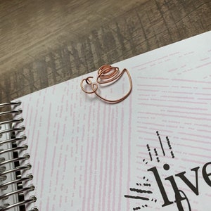 Coffee Cup Rose Gold Paperclip image 3