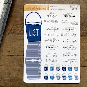 Winter Bucket List | Fold Over Planning Stickers