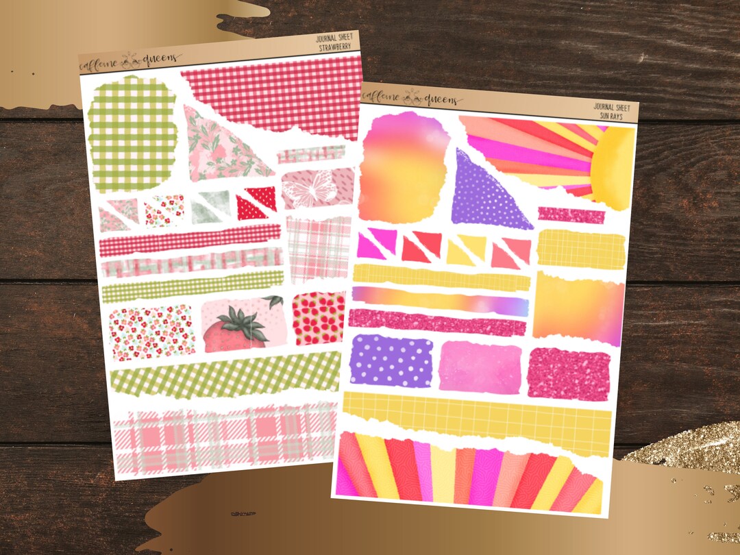 Sticker Layering Project Summer Deco | Journal Layering Planning Stickers - Etsy