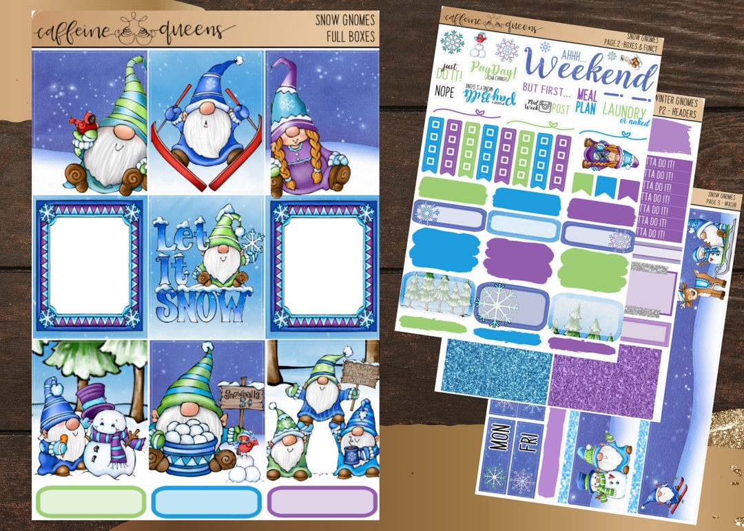 Snow Gnomes | Weekly Planning Kit - Etsy