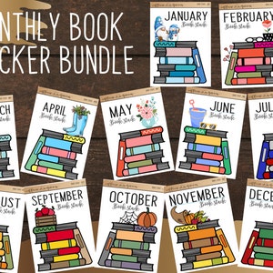 Monthly Themed Bookstack Bundle | Reading Planner Stickers