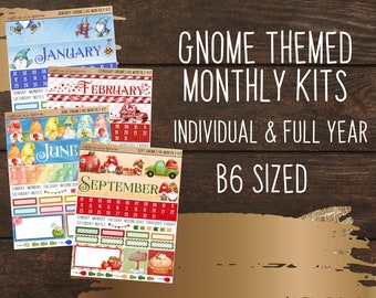 B6 Gnome Monthlies | Monthly Planning Kit