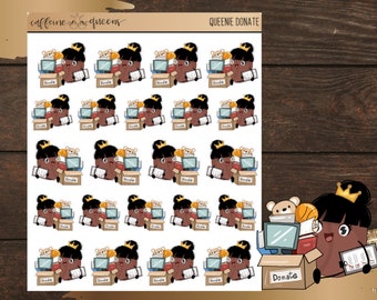 Queenie Declutters & Donates | Planning Stickers