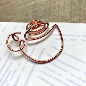 Coffee Cup Rose Gold Paperclip image 2