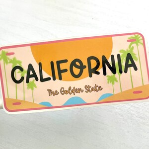 CA License Plate | Waterproof Vinyl Decal Stickers