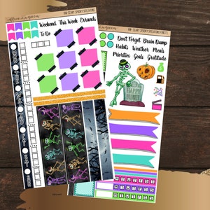 Scary Spooky Skeletons | Hobonichi Weekly Planning Kit