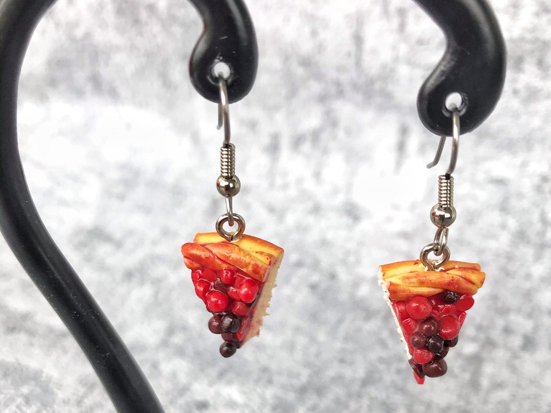 Orecchini in pasta polimerica con cibo: orecchini a forma di fetta