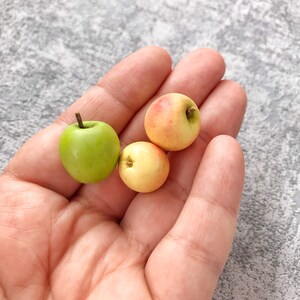 Play food apple for dollhouse miniatures , realistic play food , monster high , montessori materials , montessori baby toys