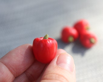 Play food pepper miniature , educational toy for Montessori activity sensory box or sorting games