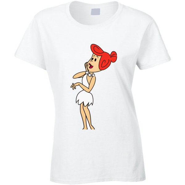 Damen-Wilma Flintstone White-T-Shirt