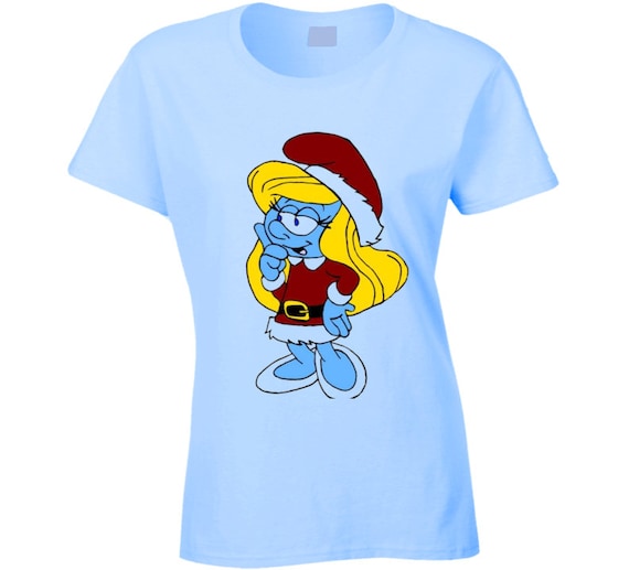 Ladies Smurfette Christmas T Shirt 