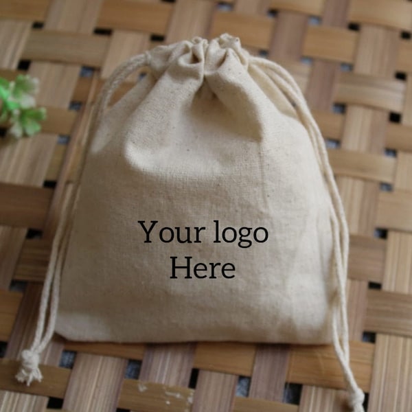 100 white natural cotton ( indian khadi/ rough cotton)  pouch, indian stylish cotton pouch, custom logo bag, jewelry bags