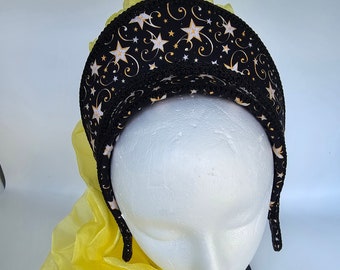 Star Print French Hood with veil