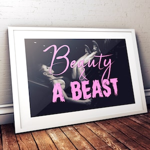 Beauty and A Beast | Digital Download | Fitness Wall Art