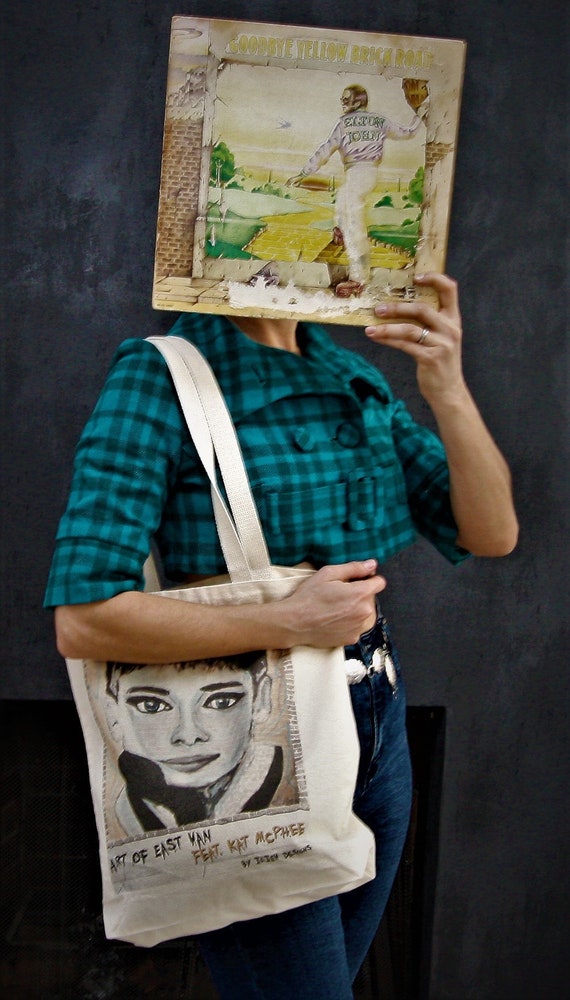 Audrey Hepburn Canvas Tote Bag, Eco Friendly Tote, Graphic Design Bag, Reusable Grocery Bag, Canvas Bag