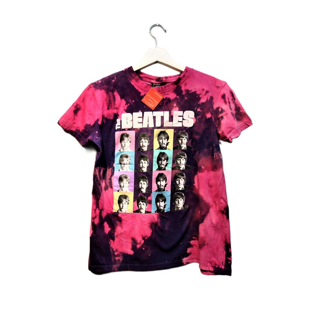 THE BEATLES Band T-shirt, Band T, Men's XL size unclear black type Vintage Second Hand